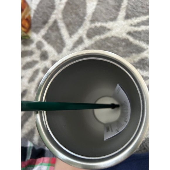 Starbucks Black Gradient 24oz Stainless Steel Tumbler 2021 Green Straw - Picture 5 of 5